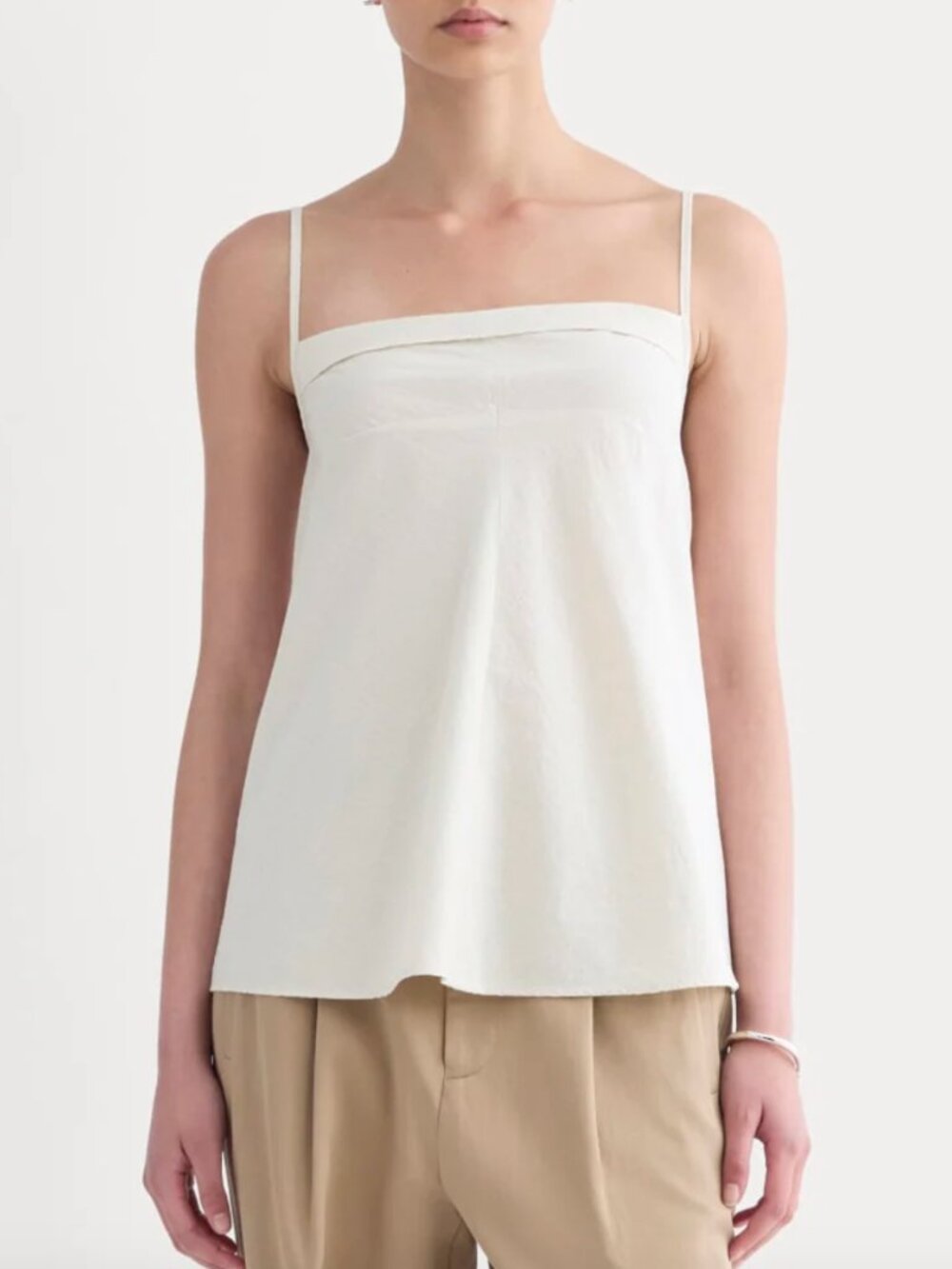 Everlane The Flowy Gauze Cami Birch Size 2 NWT